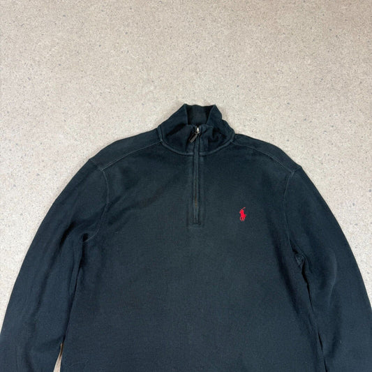 Ralph Lauren 1/4 Zip Jumper Medium Black