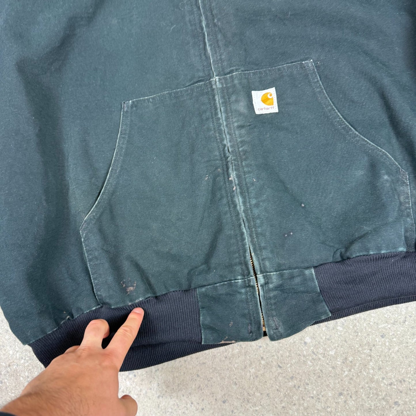 Carhartt Active Jacket 4XL J131BLK Rare Size Heavyweight Hooded Full Zip