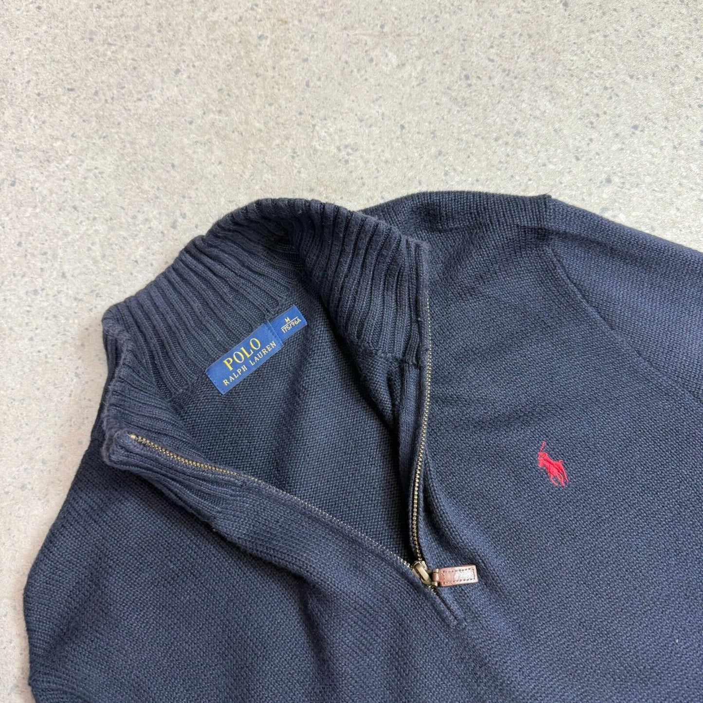Polo Ralph Lauren 1/4 Zip Jumper Medium Navy