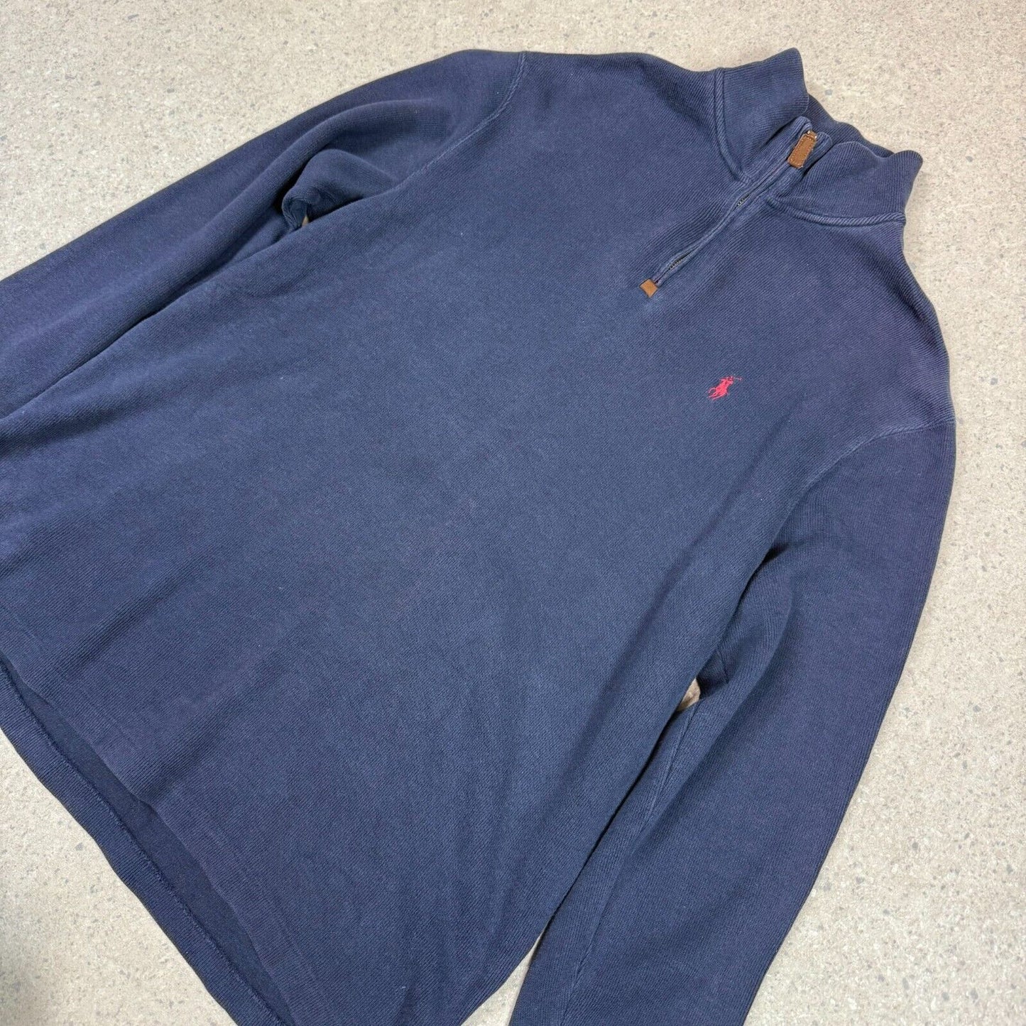 Ralph Lauren 1/4 Zip Jumper Medium Navy