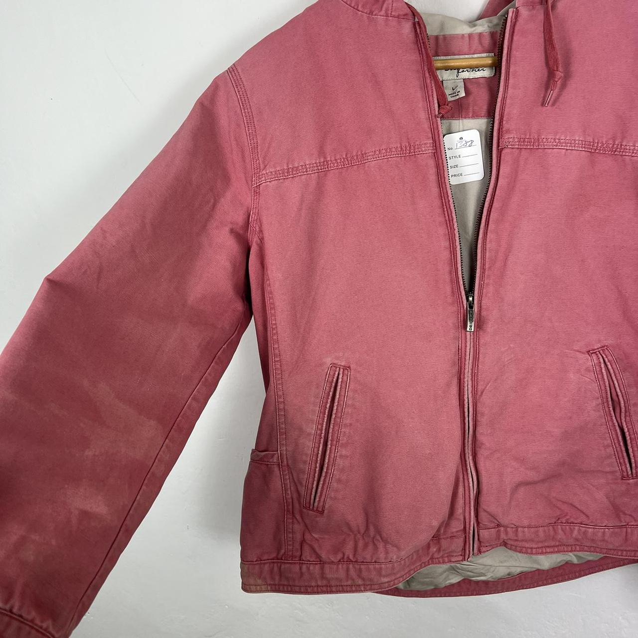 Pink workwear hooded jacket small