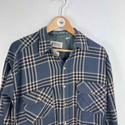Thick cotton checked shirt XL