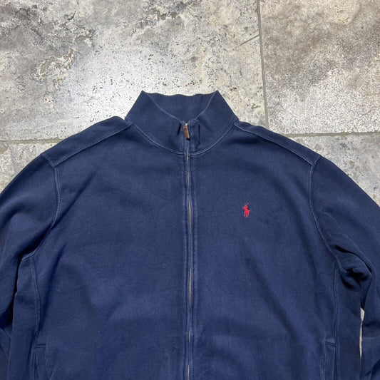 Ralph Lauren Full Zip Jumper, Navy, Men’s, XXL