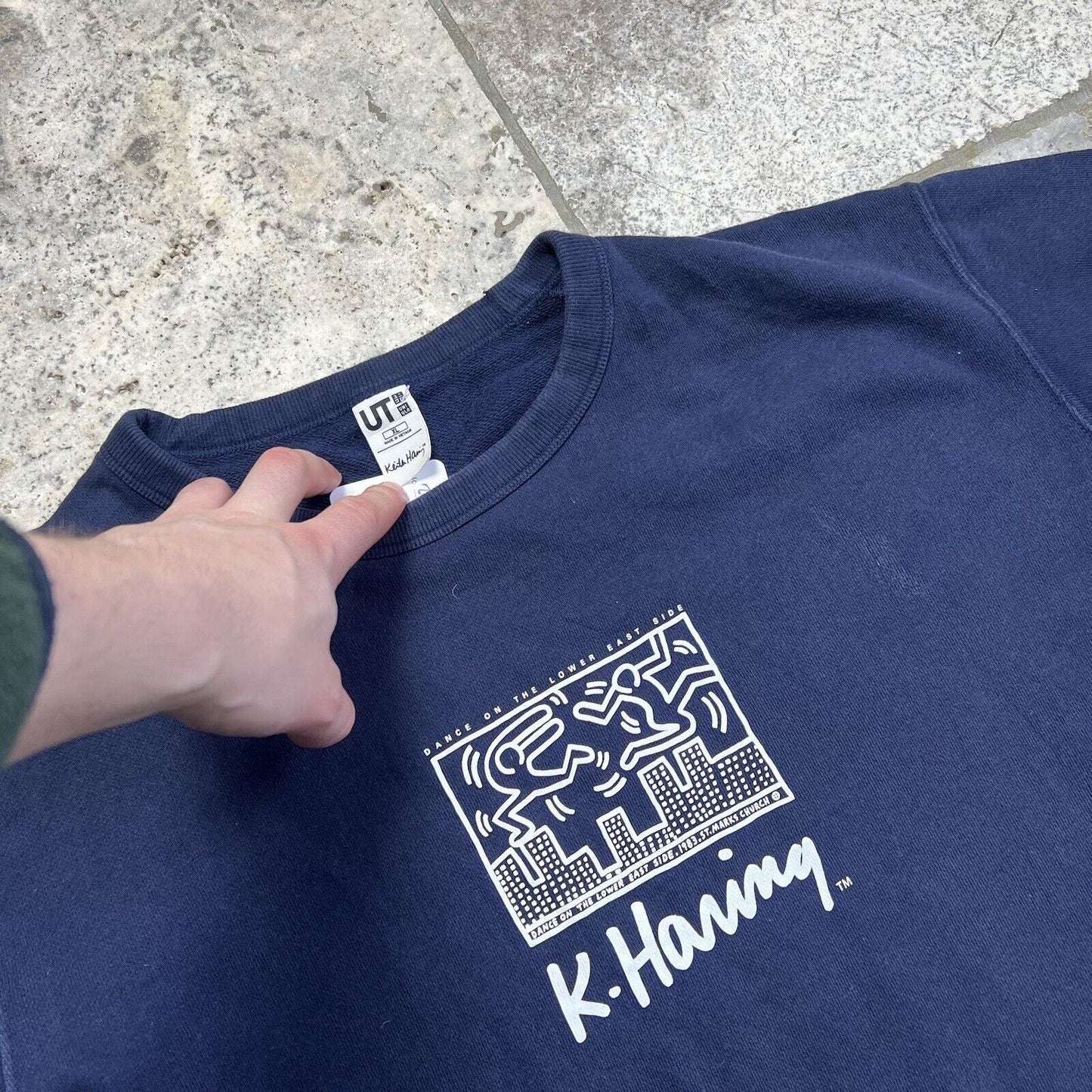 Keith Haring Uniqlo Sweatshirt Navy Men’s , Large