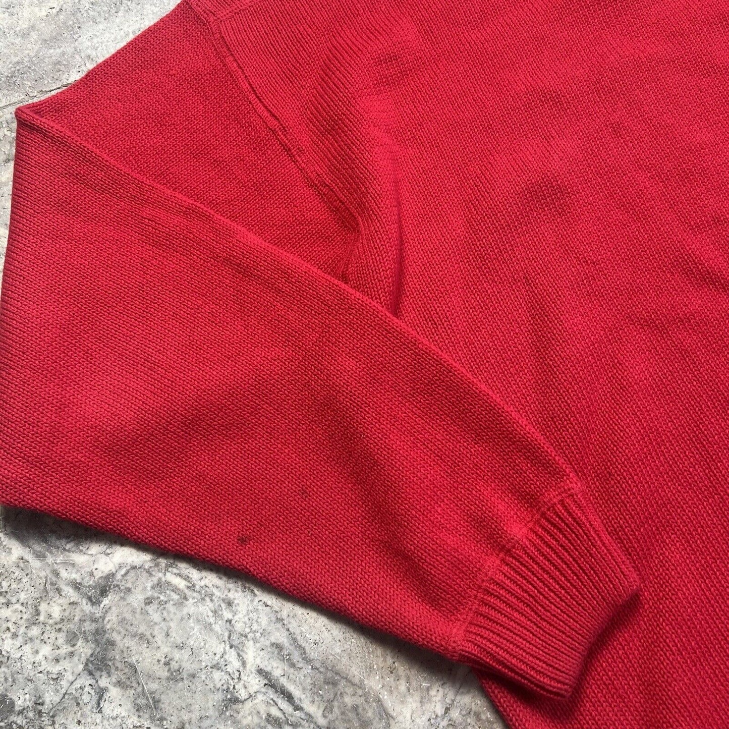 Tommy Hilfiger Knitted Jumper, Red, Mens, Large