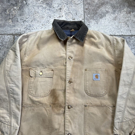 Carhartt Chore Button Up Jacket Tan, Mens, XL
