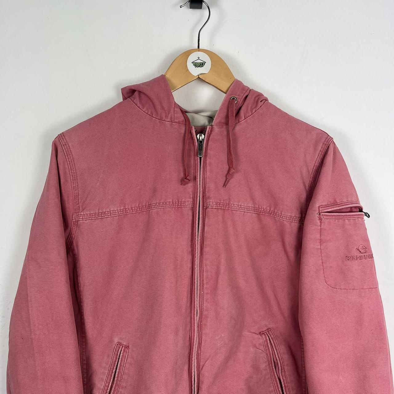 Pink workwear hooded jacket small