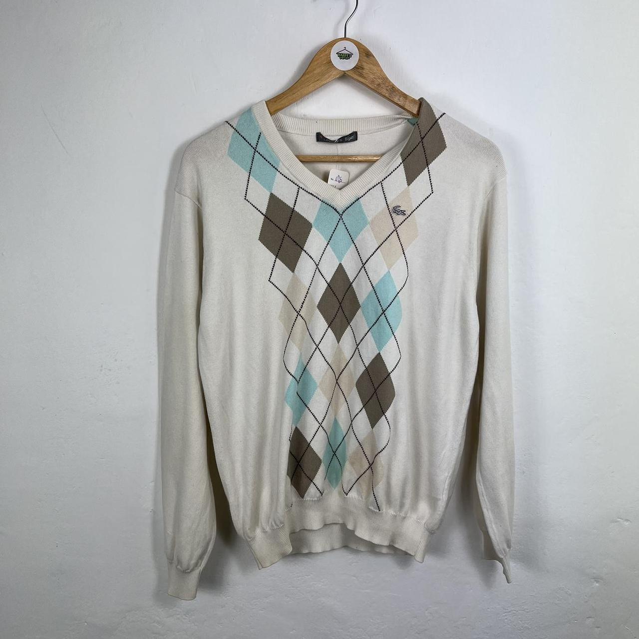 Lacoste argyle knit small