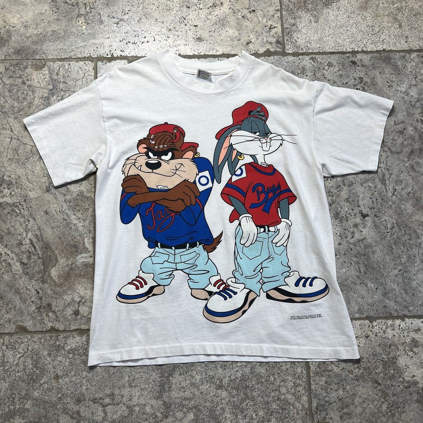 1992 Bugs Bunny And Taz T Shirt Single Stitch, Vintage, M/L