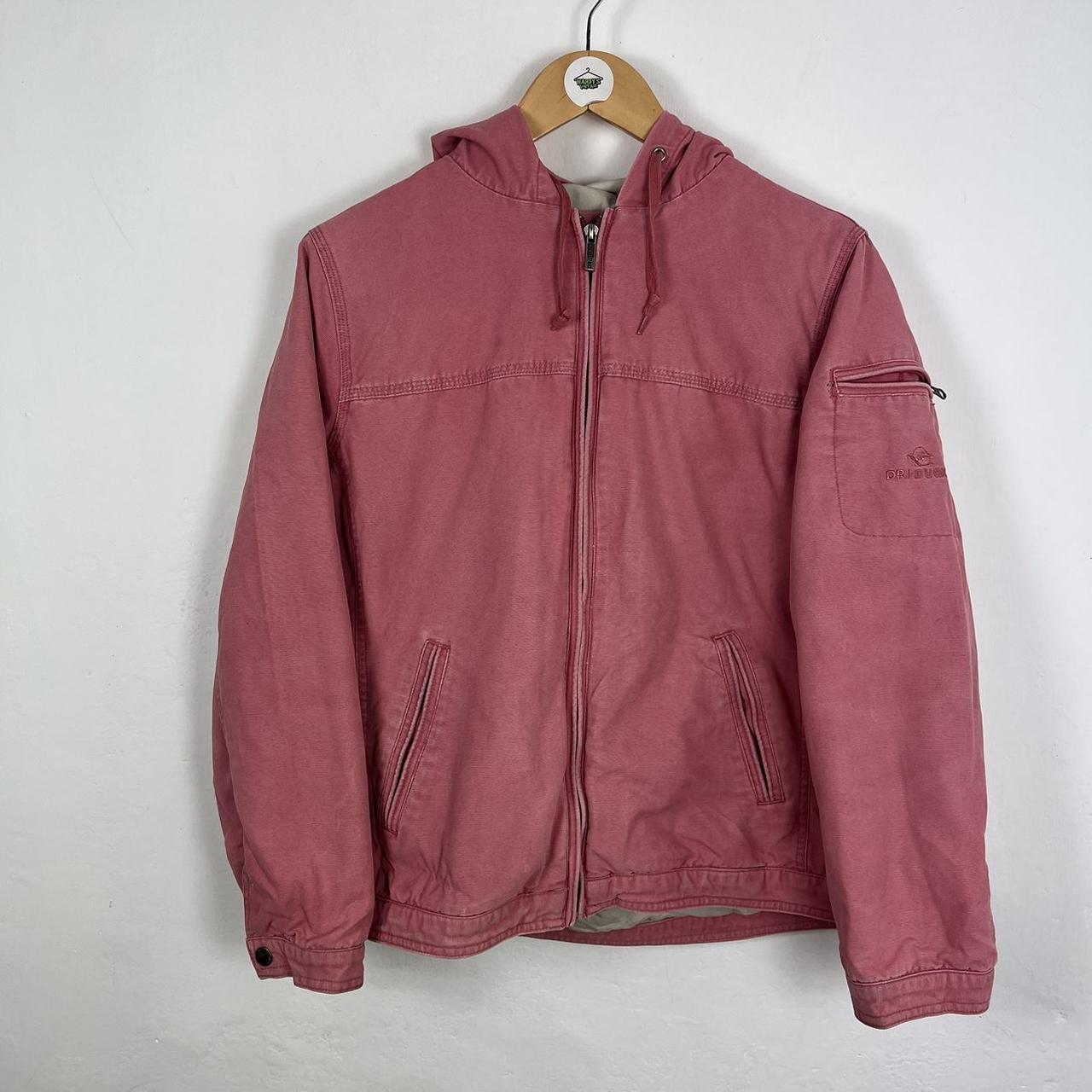 Pink workwear hooded jacket small
