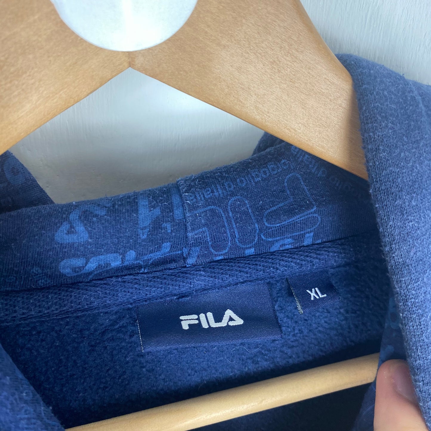 Fila spellout hoodie XL