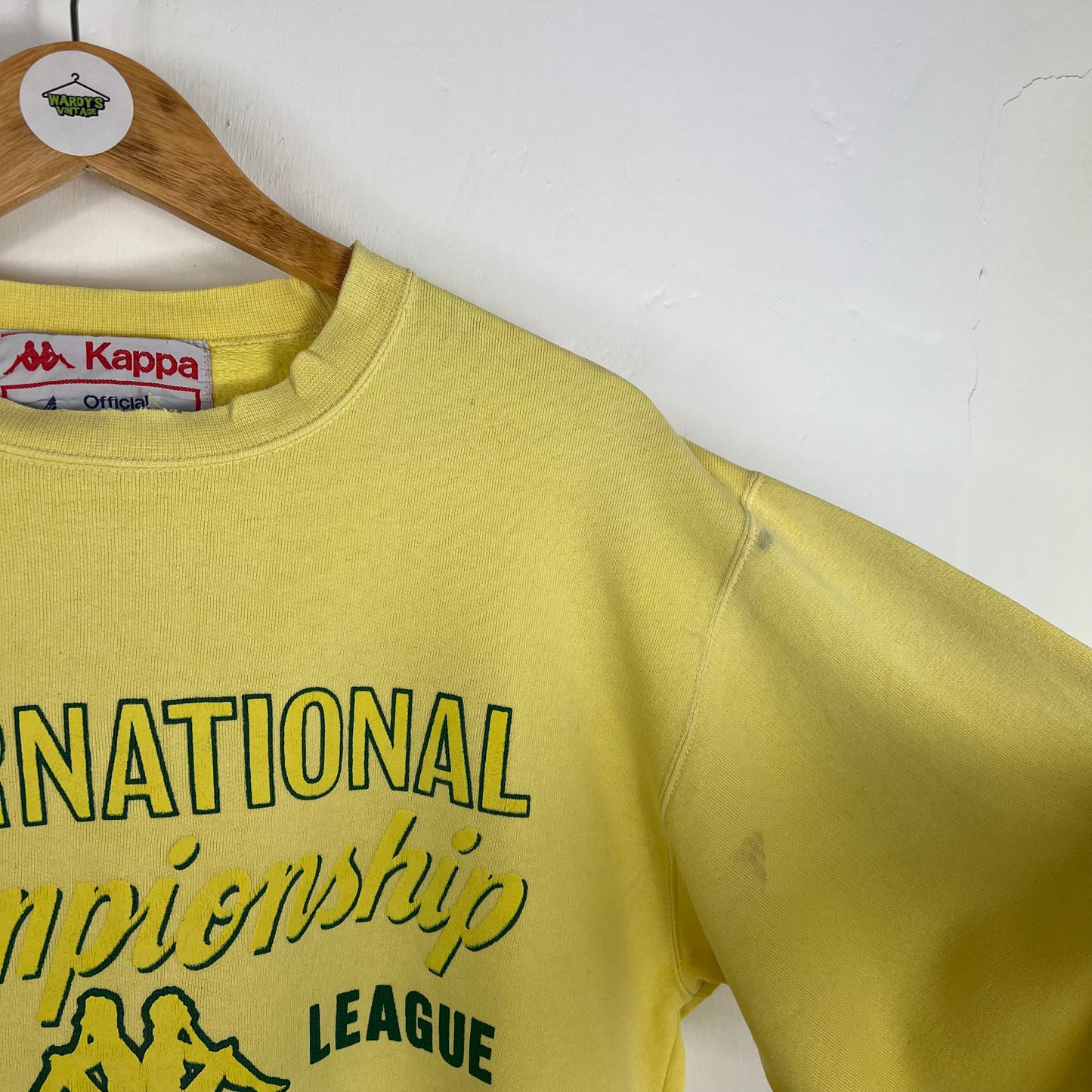 Vintage kappa sweatshirt yellow medium