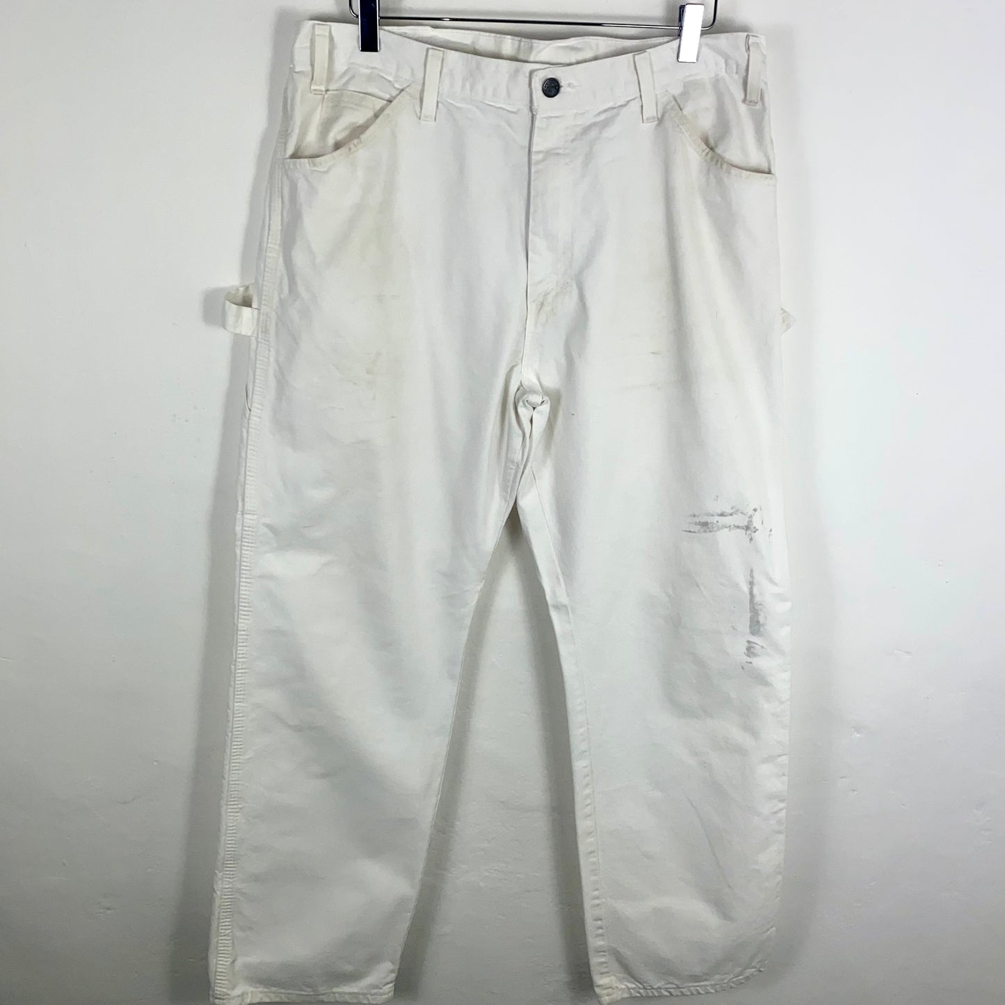 Dickies white carpenter trousers 35x32