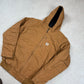 Carhartt Active Jacket XXL Tan Brown Hooded Lined