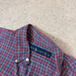 Ralph Lauren Shirt 2XL Red Blue Check Button Down Long Sleeve