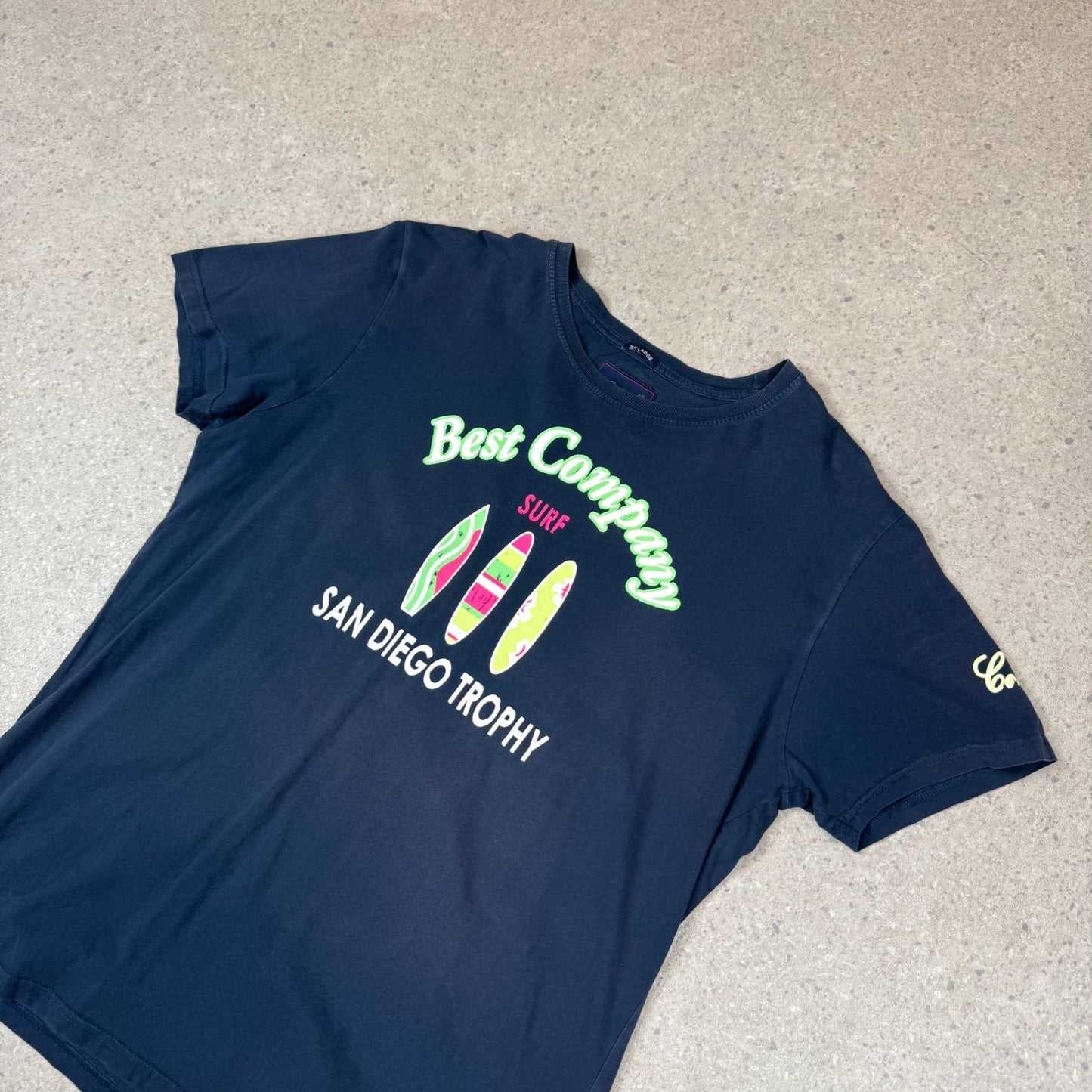 Best Company T Shirt XL Navy Blue San Diego Trophy Short Sleeve