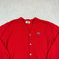 Lacoste Izod Cardigan Medium Red Colourway  V Neck Embroidered Logo