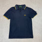 Fred Perry Polo Small Navy Colourway Embroidered Logo Blue Orange