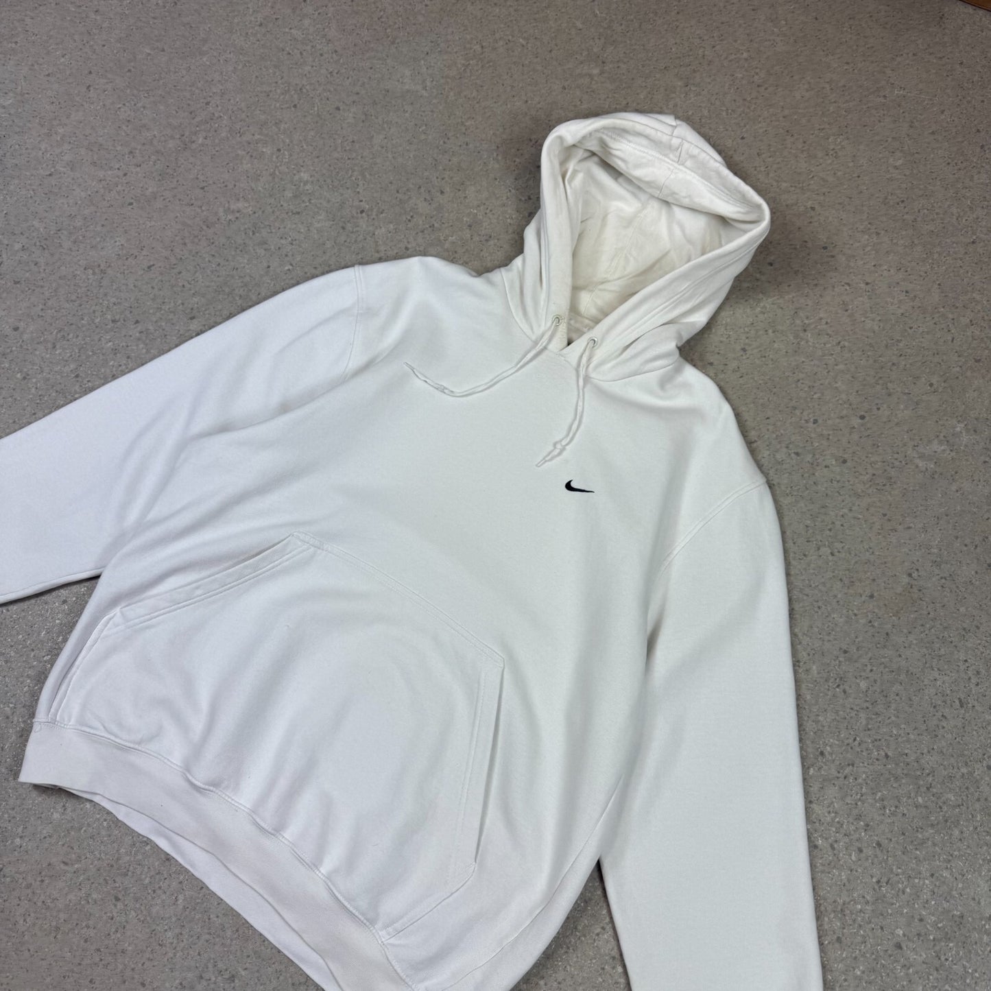 Nike Hoodie Large White Colourway Silver Tag Embroidered Swoosh Heavyweight