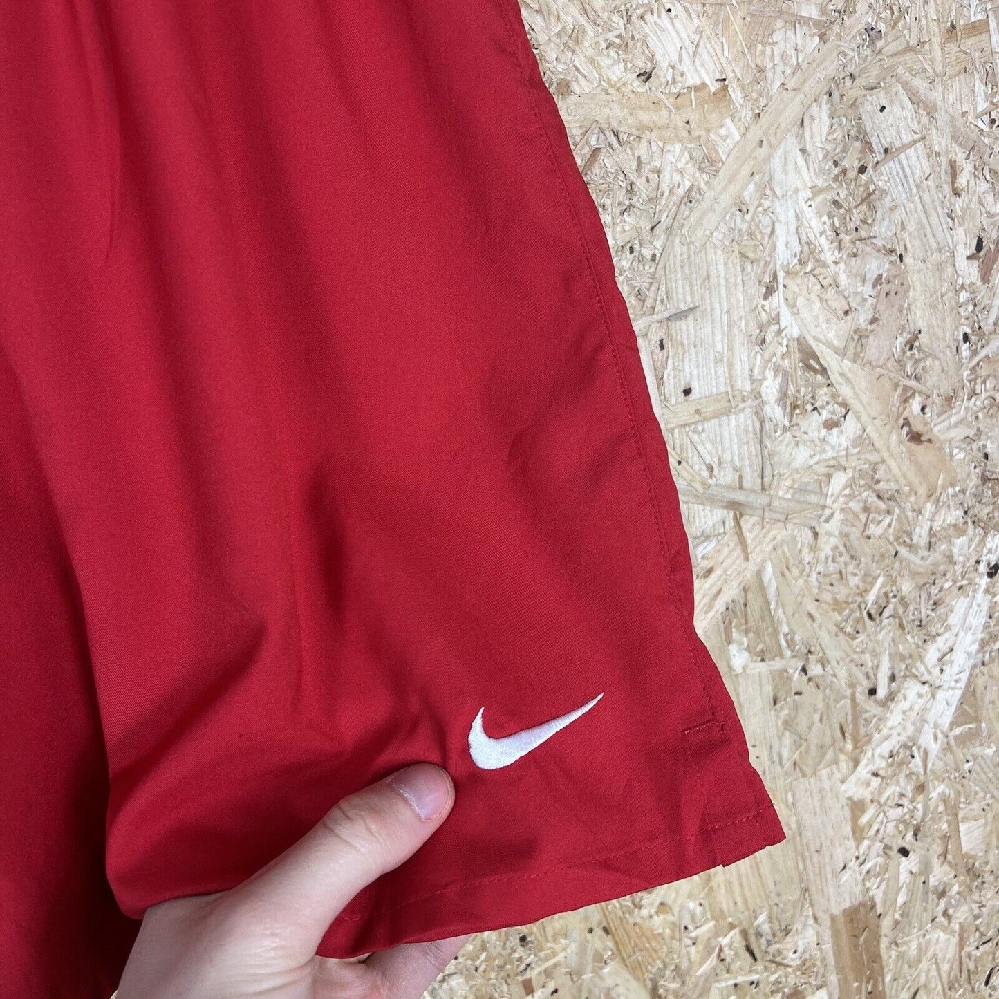 mens nike dri fit shorts Red medium White Logo