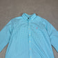 Ralph Lauren Shirt Large Blue Check Shirt Embroidered Logo Long Sleeve