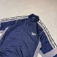 Reebok Track Top XL Y2K Navy Tan Activewear Athletic Jacket Zip Up