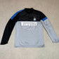 Nike Inter Milan Training Top Dri Fit Large Black Grey Vintage Long Sleeve