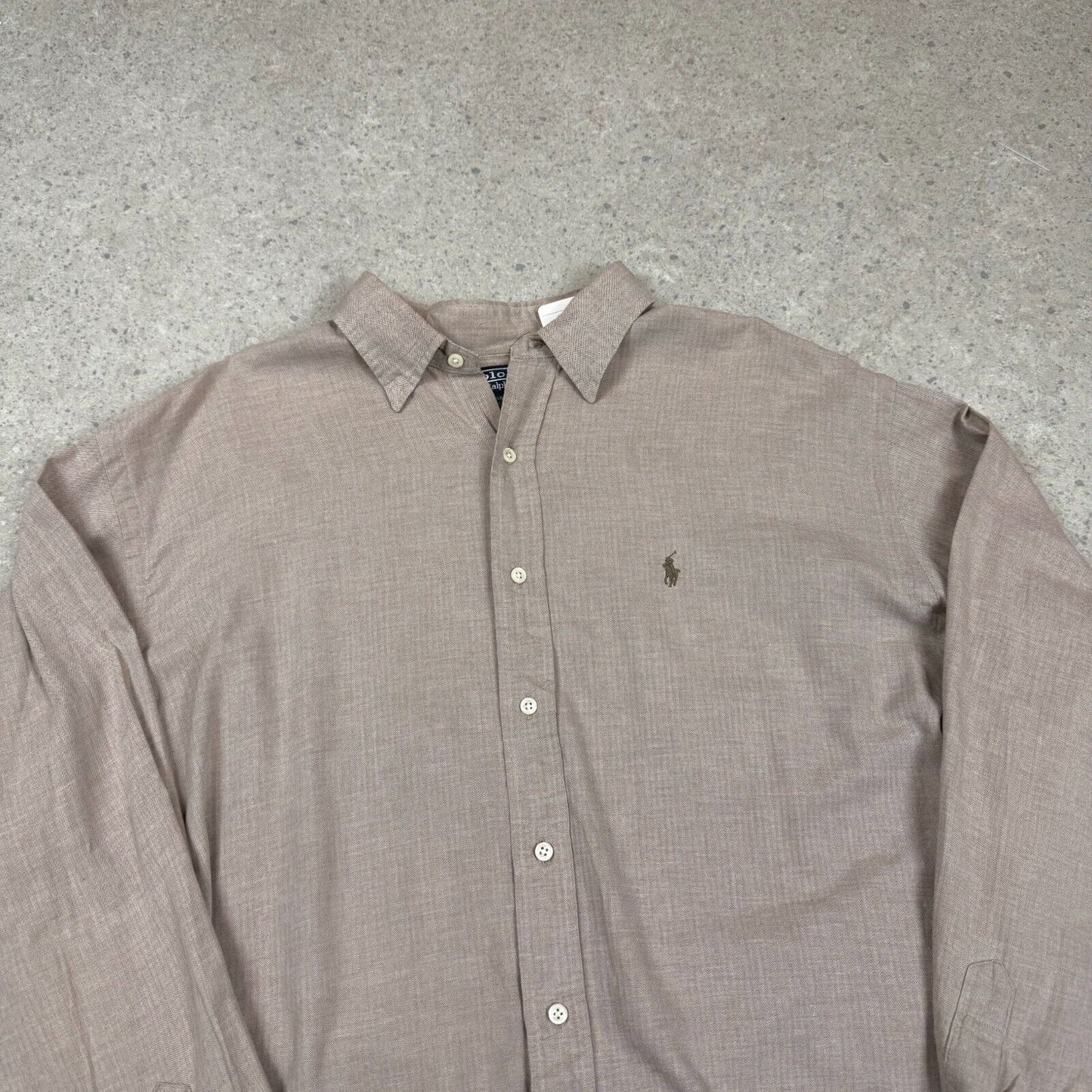 Ralph Lauren Shirt Large Light Brown Colourway