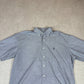 Ralph Lauren Short Sleeve Shirt Large Grey Embroidered Logo Long Sleeve