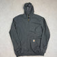 Carhartt Full Zip Hoodie Large Grey Colourway Heavy Weight Fleece Lined Hooded