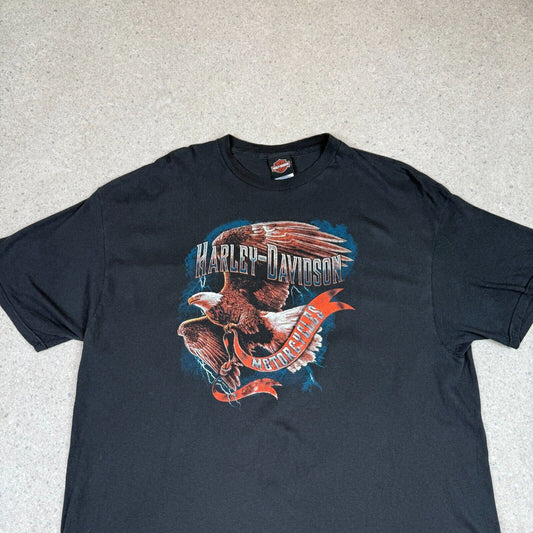 Harley Davidson T Shirt 2XL Black California Graphic McGuire Relaxed Fit