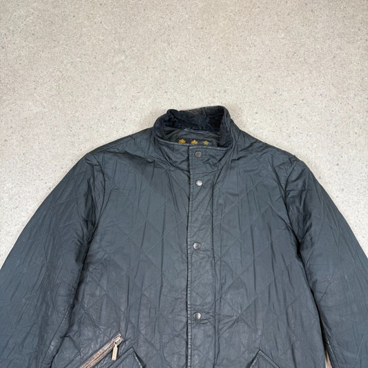 Barbour Jacket Medium Padded Black Jacket Embroidered Logo