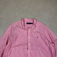 Ralph Lauren Shirt 2XL Pink and White Striped Embroidered Logo