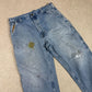 Carhartt Carpenter Jeans 36x30 Light Wash Denim Blue