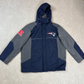 NFL New England Patriots Hoodie Heavy Jacket XL Navy Blue Gray