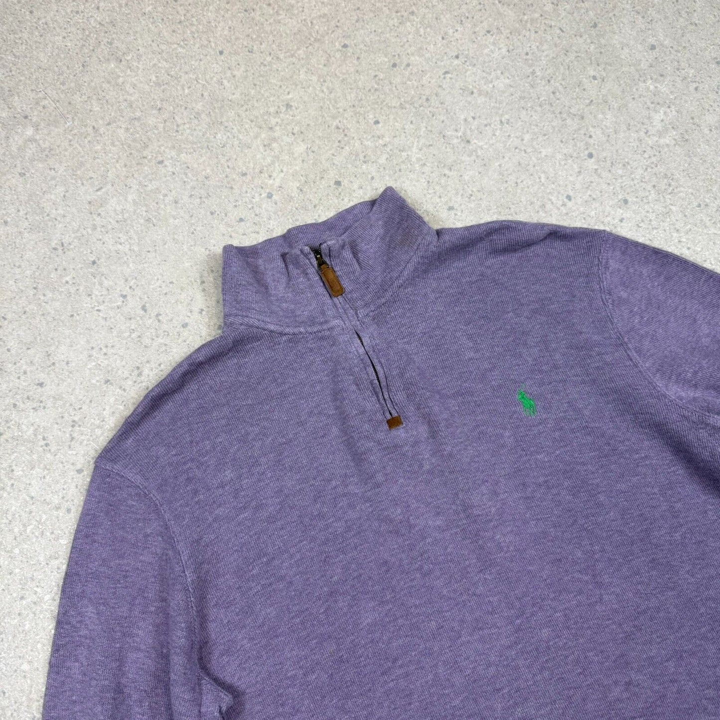 Polo Ralph 1/4 Zip Jumper Medium Purple