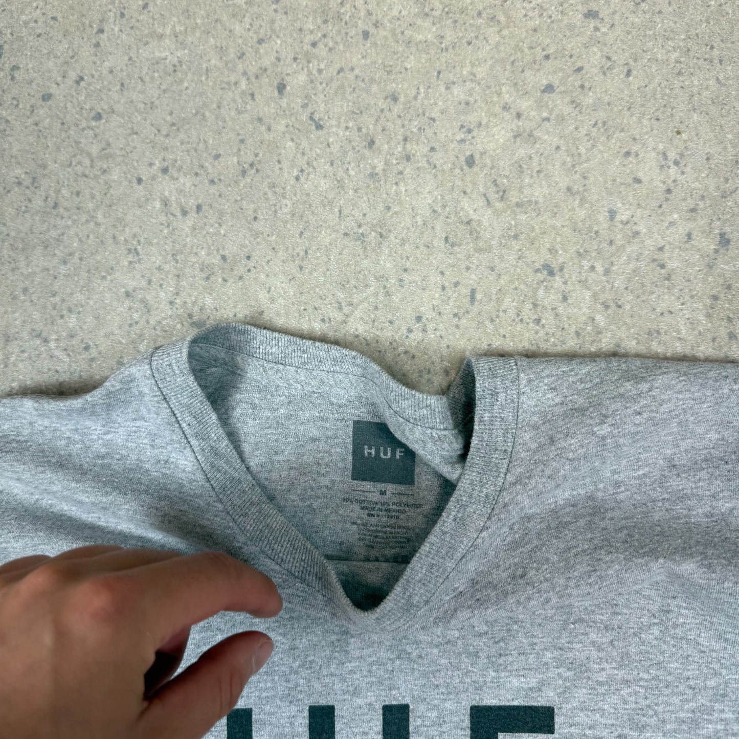Huf T Shirt Medium Grey Colourway Short Sleeve