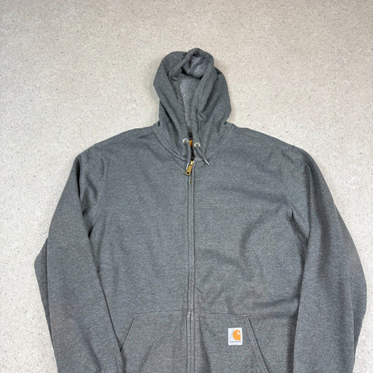 Carhartt Full Zip Hoodie Large Grey Colourway Heavy Weight Fleece Lined Hooded