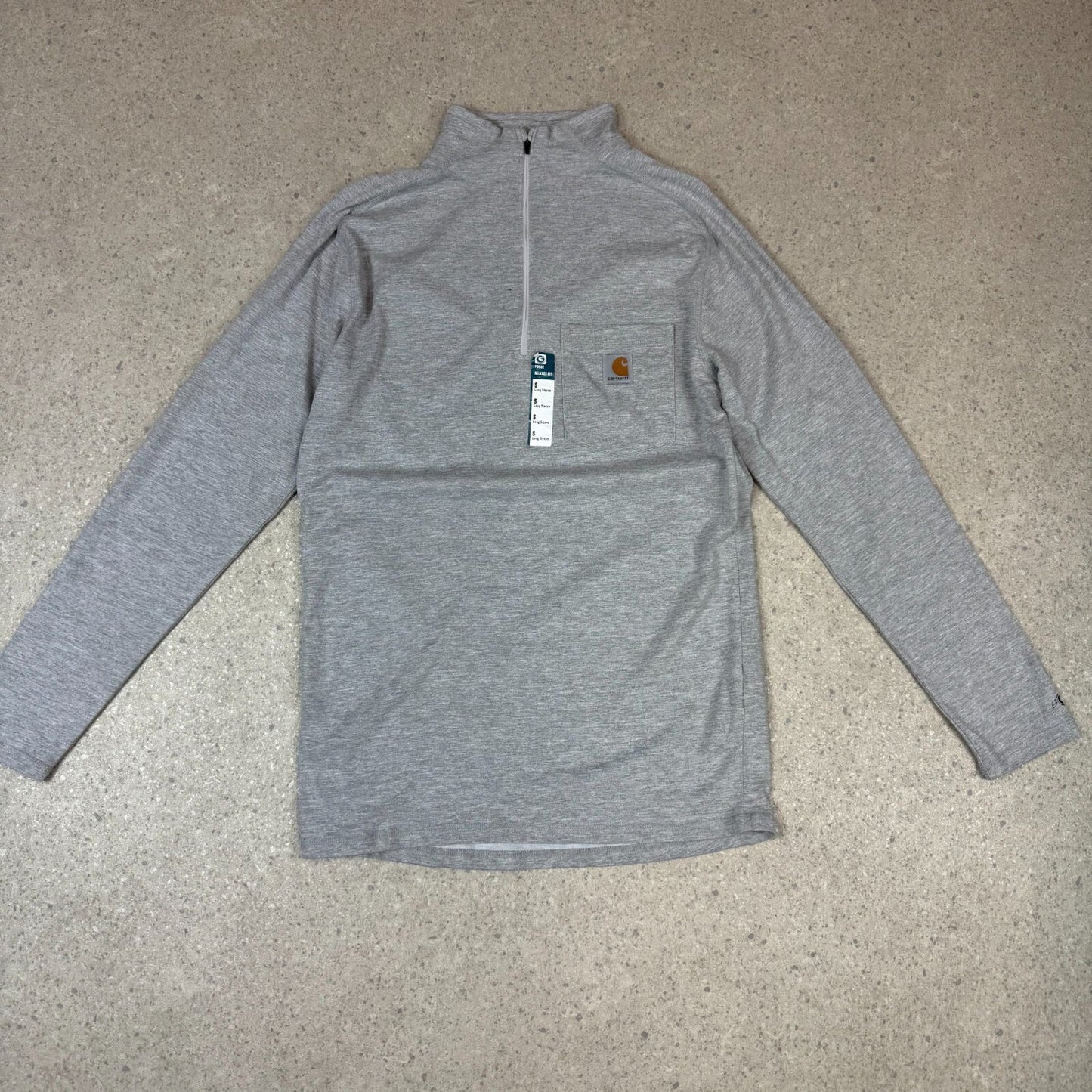 Carhartt 1/4 Zip Jumper S / M Grey Lightweight Long Sleeve