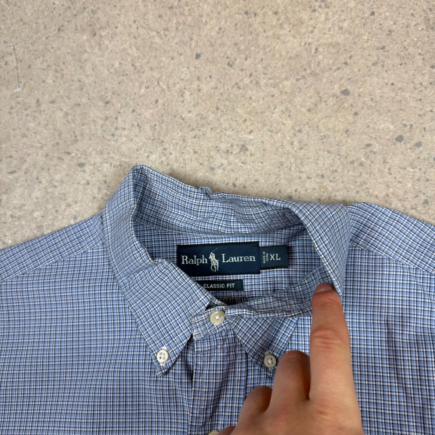 Ralph Lauren Shirt XL Blue Check