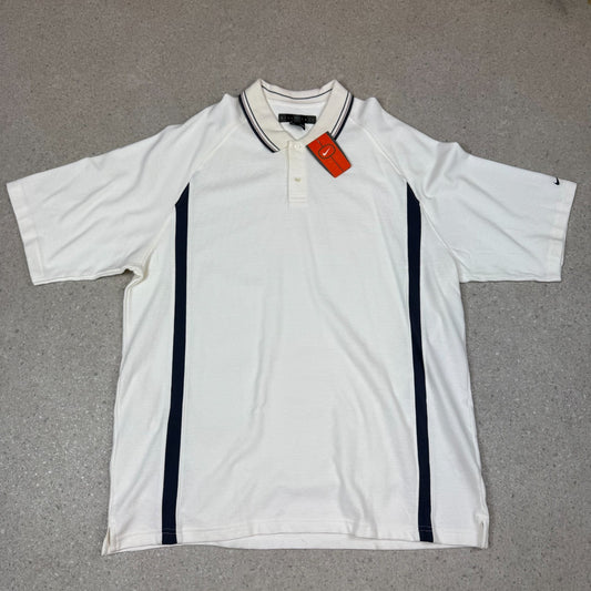 Nike Golf Polo Shirt 2XL Cream Colourway Relaxed Fit Vintage Heavyweight