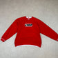 Adidas Sweatshirt Large Red Colourway Big Embroidered Logo Y2K