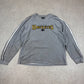Iowa Hawkeye’s Sweater Large Starter Grey Yellow Embroidered Logo Vintage
