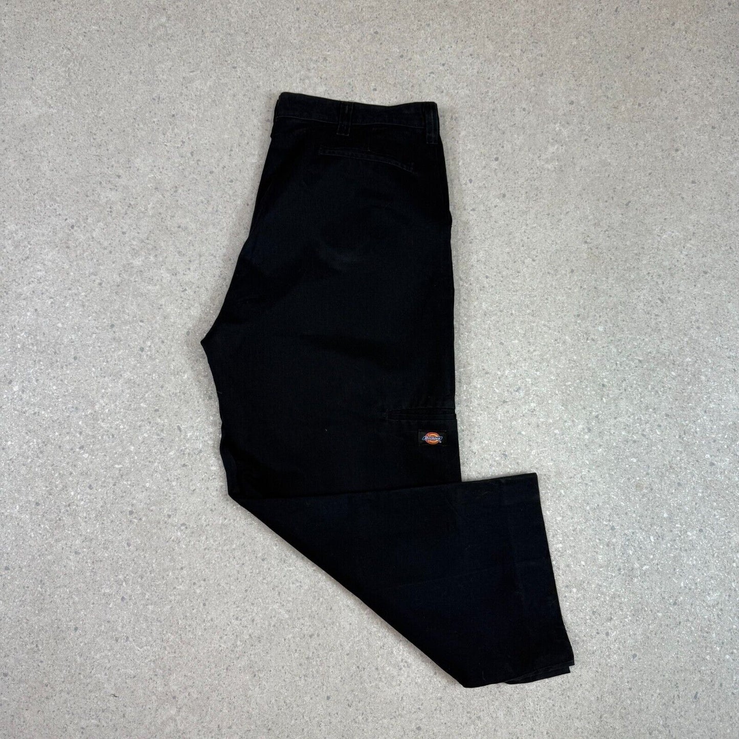 Dickies Skate Pants 38x28 Black Double Knees Wide Leg Trousers