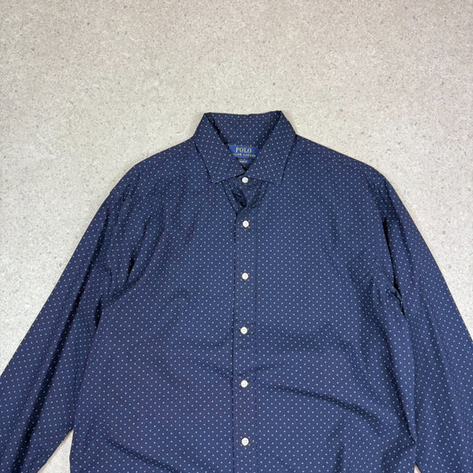 Ralph Lauren Shirt Large Navy Colourway Slim Fit Long Sleeve