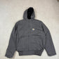 Carhartt Active Canvas Jacket Grey Medium Fleece Lined