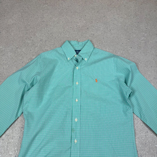 Ralph Lauren Shirt Small Check Green Colourway Long Sleeve