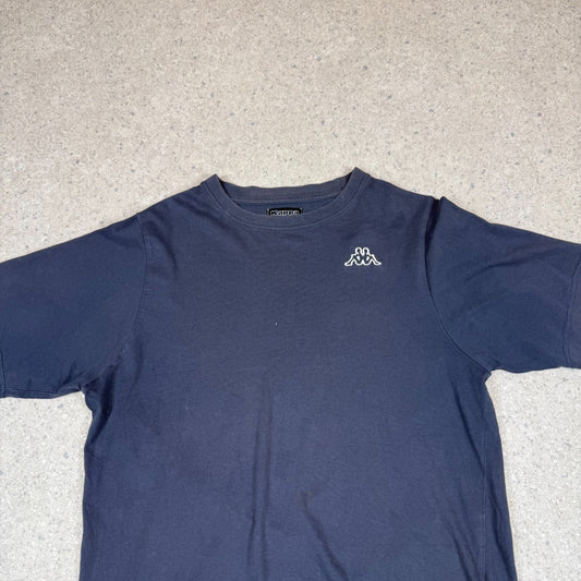 Kappa T Shirt Small Navy Colourway Embroidered Logo Y2K Short Sleeve