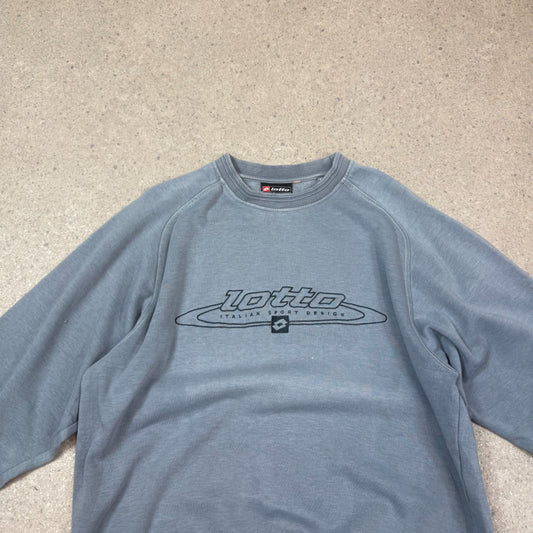 Lotto Vintage Sweatshirt Medium Blue Colourway Embroidered Logo