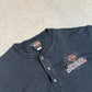 Harley Davidson T Shirt XL Stafford Texas Button Up Black 2009